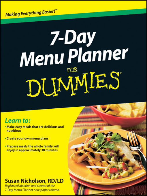 Title details for 7-Day Menu Planner For Dummies by Susan Nicholson - Wait list